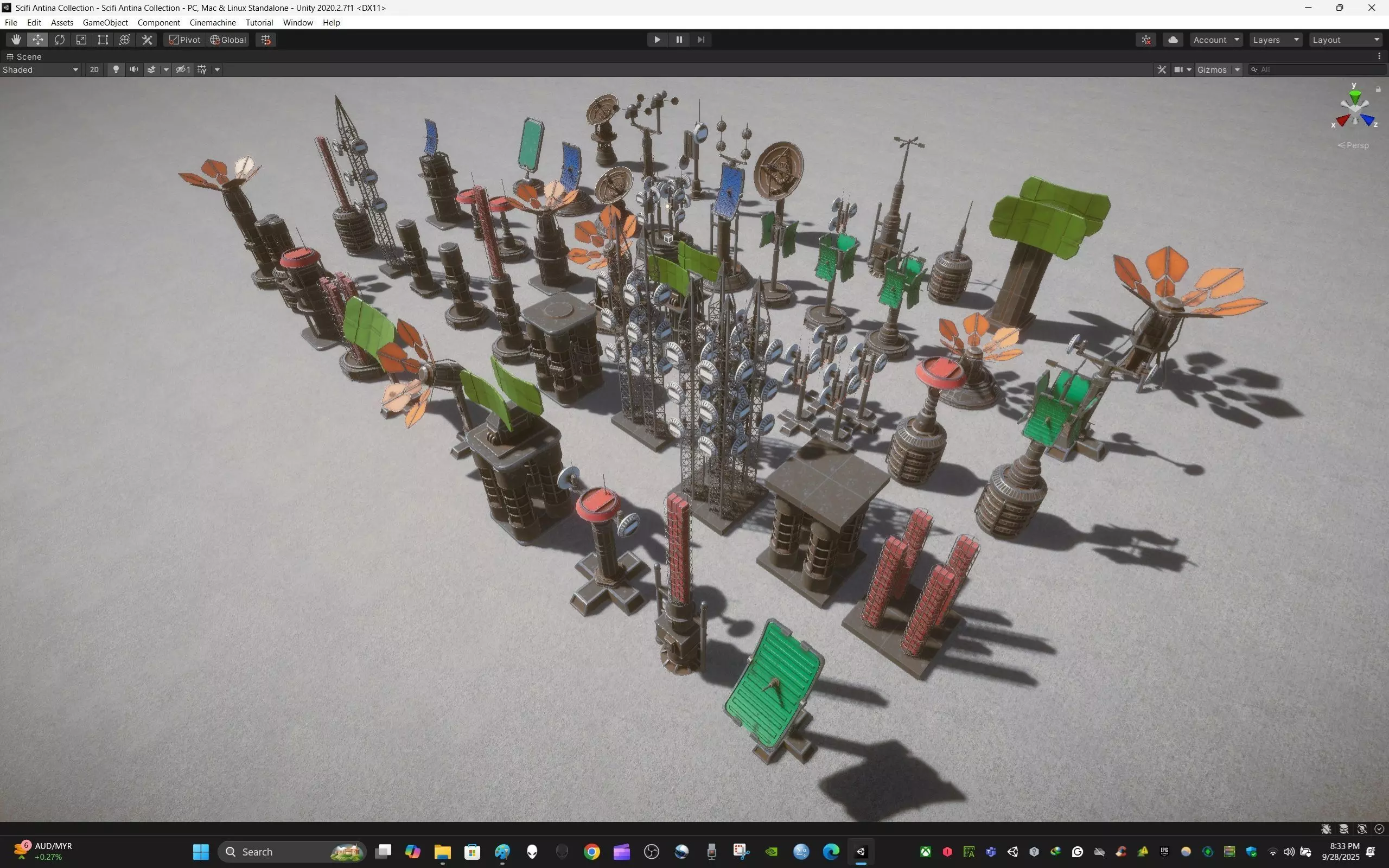 Sci-Fi Antenna Mega Collection Pack Low-poly 3D model_18