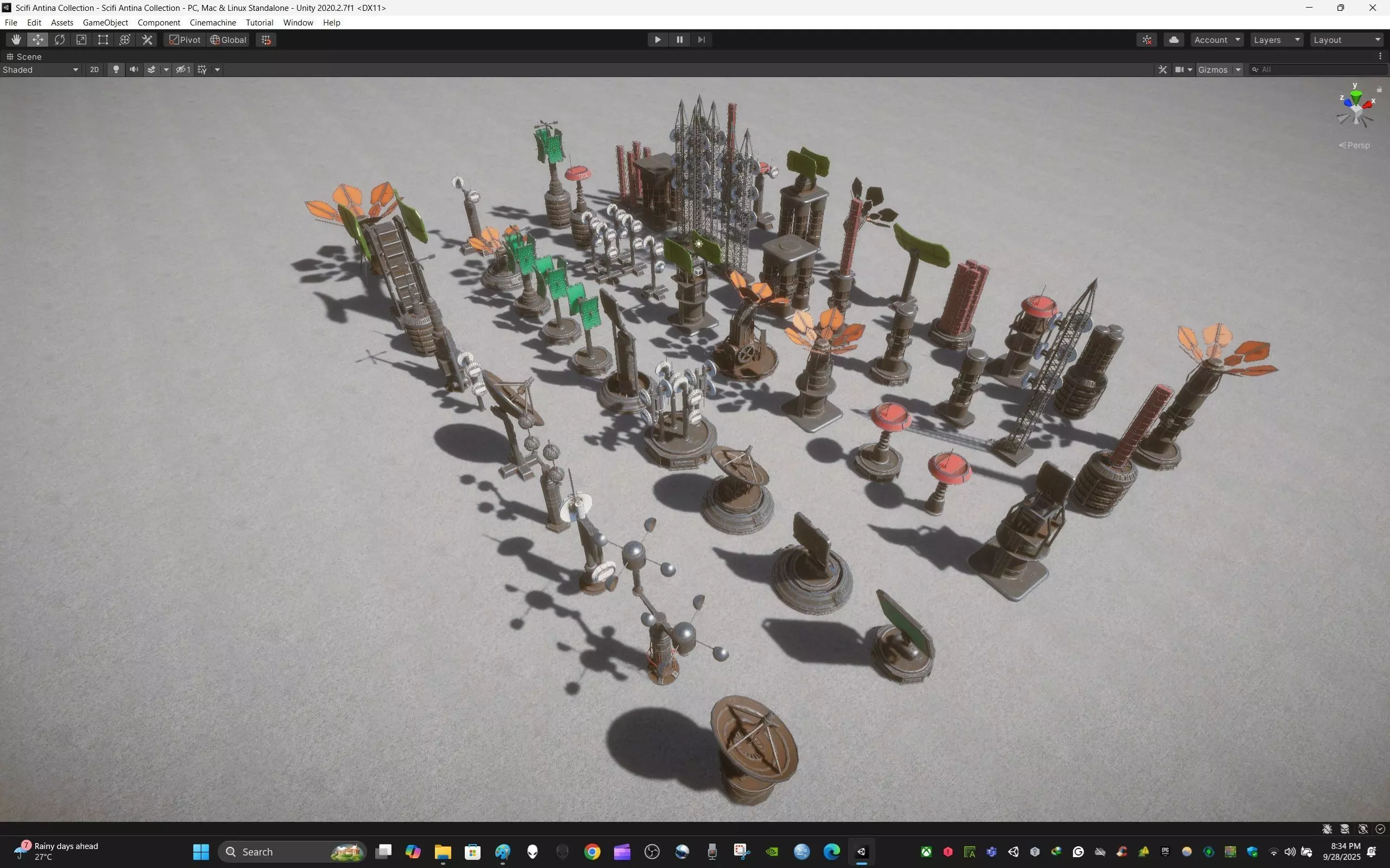 Sci-Fi Antenna Mega Collection Pack Low-poly 3D model_20