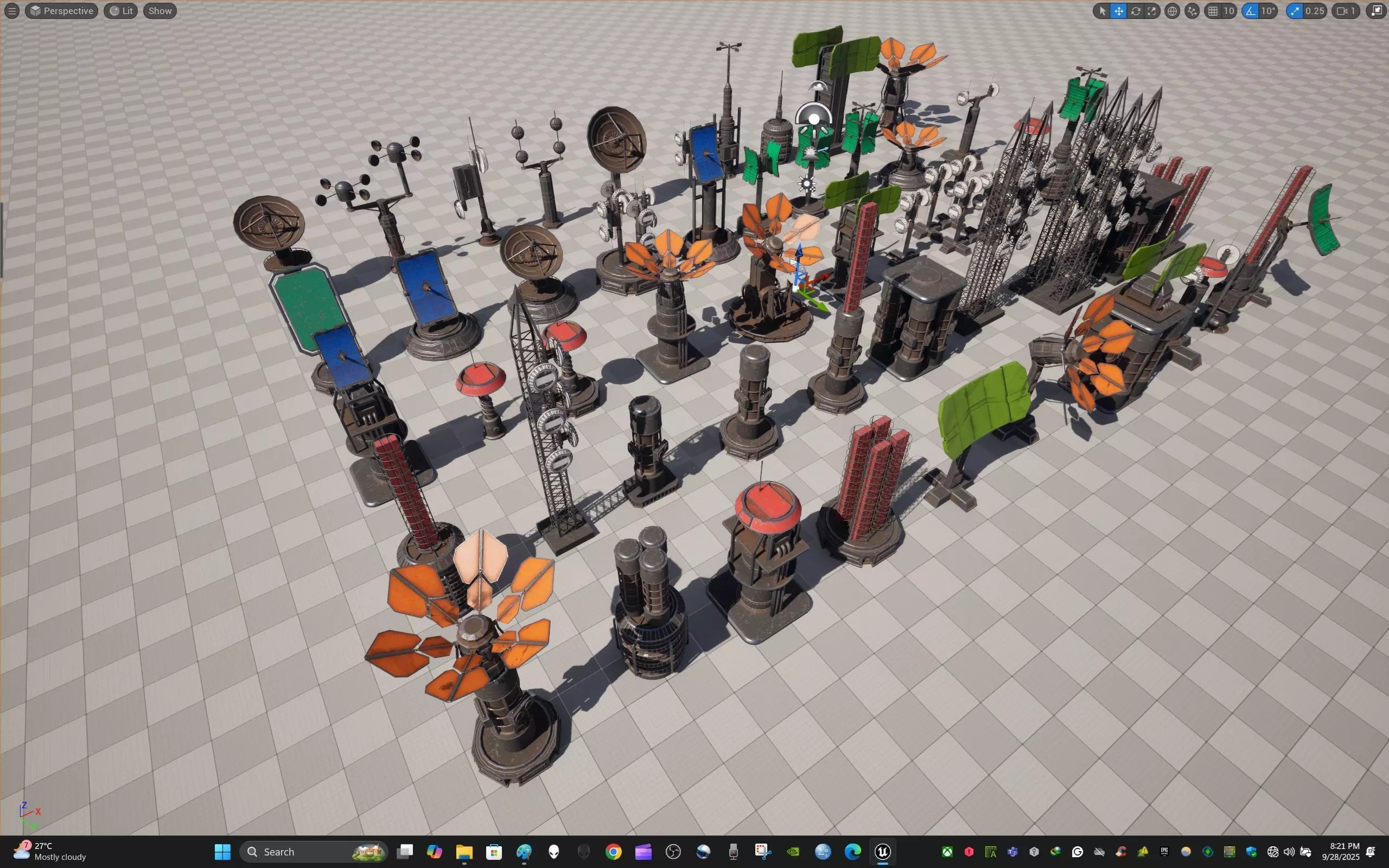 Sci-Fi Antenna Mega Collection Pack Low-poly 3D model_6