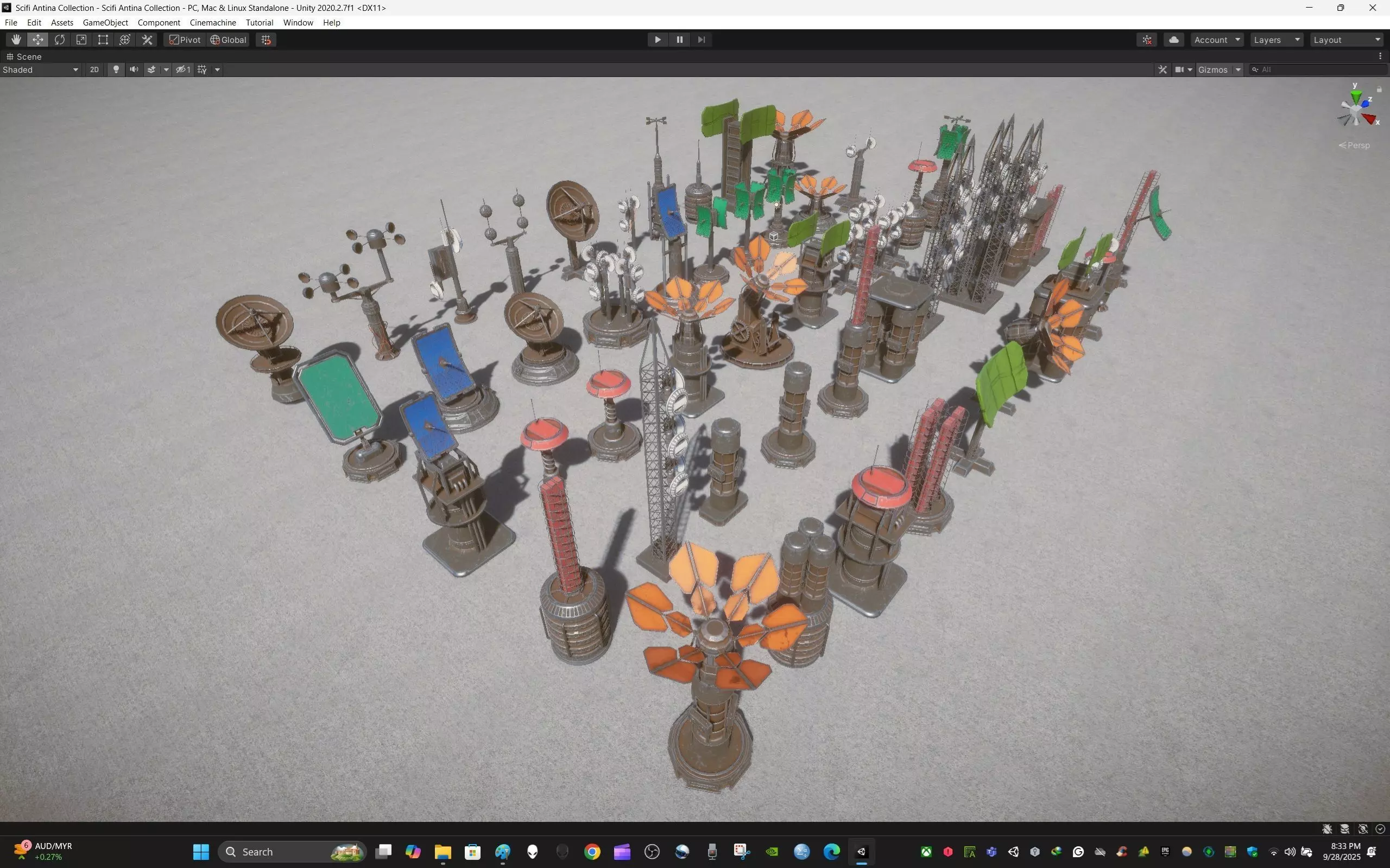 Sci-Fi Antenna Mega Collection Pack Low-poly 3D model_17