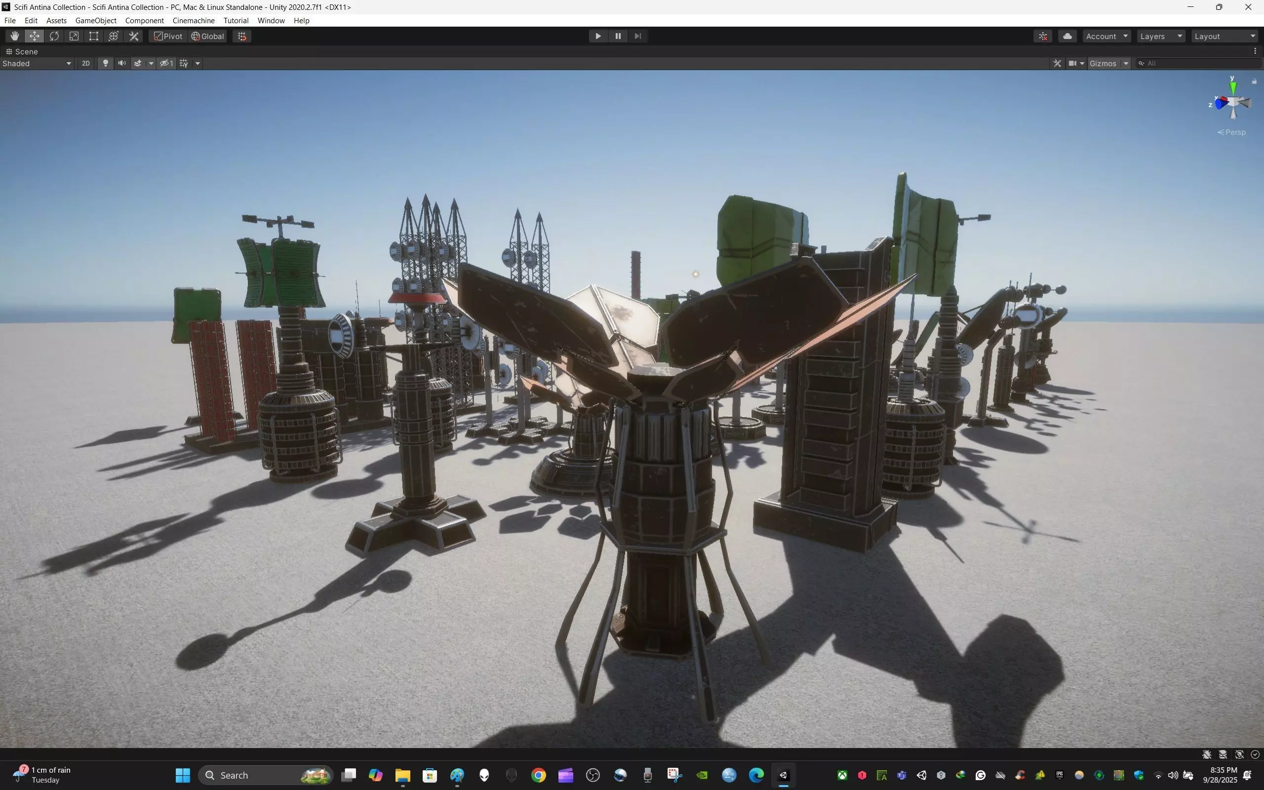 Sci-Fi Antenna Mega Collection Pack Low-poly 3D model_23