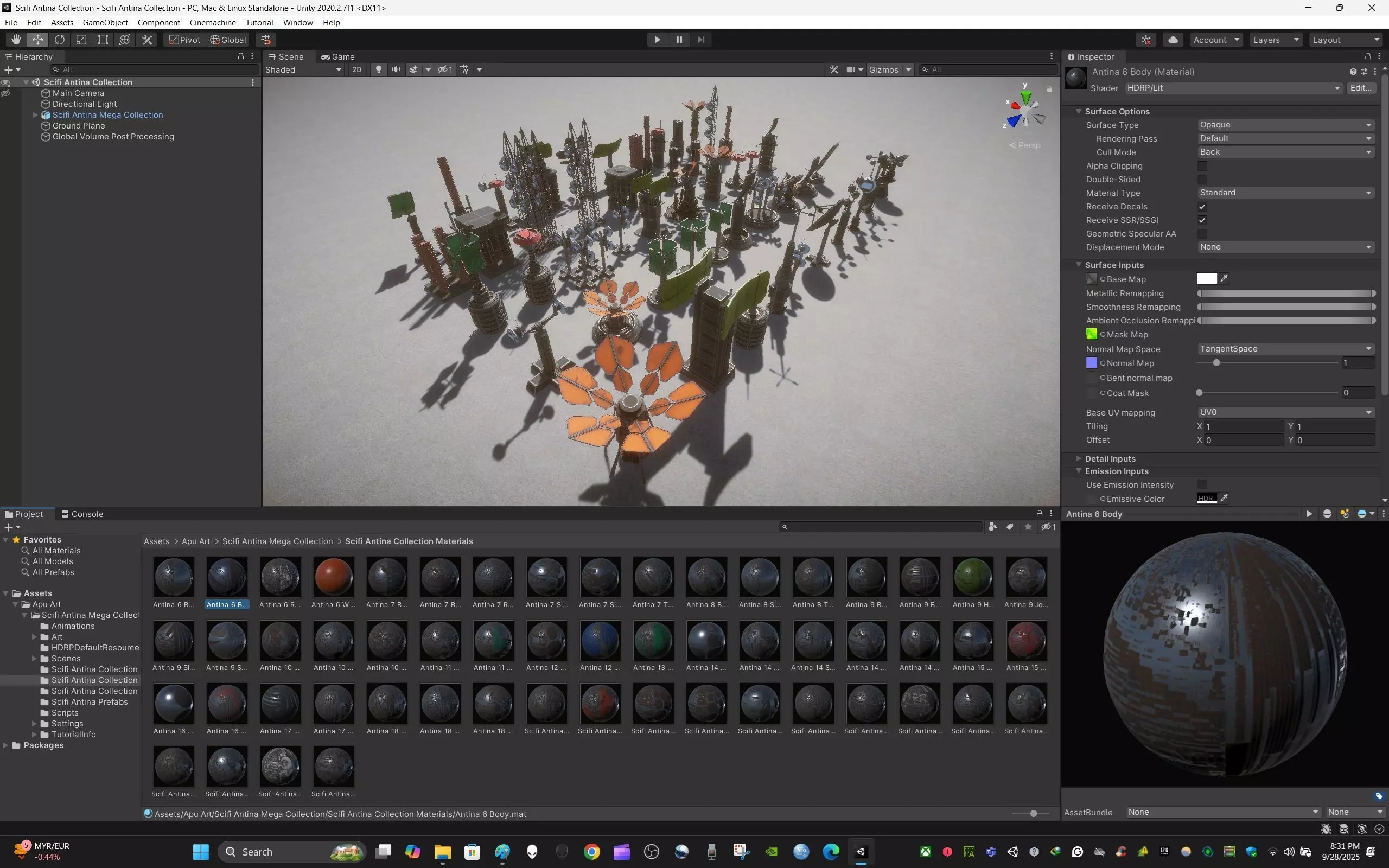 Sci-Fi Antenna Mega Collection Pack Low-poly 3D model_15