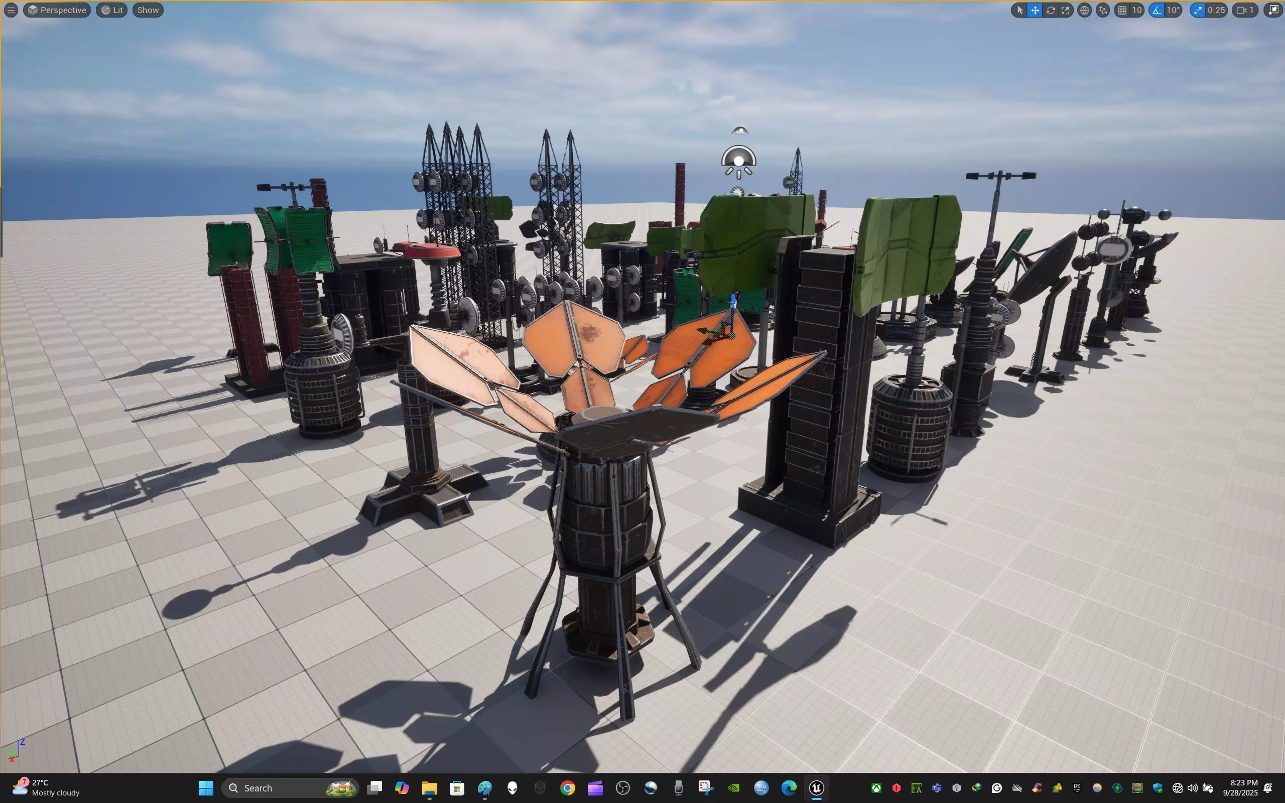 Sci-Fi Antenna Mega Collection Pack Low-poly 3D model_10