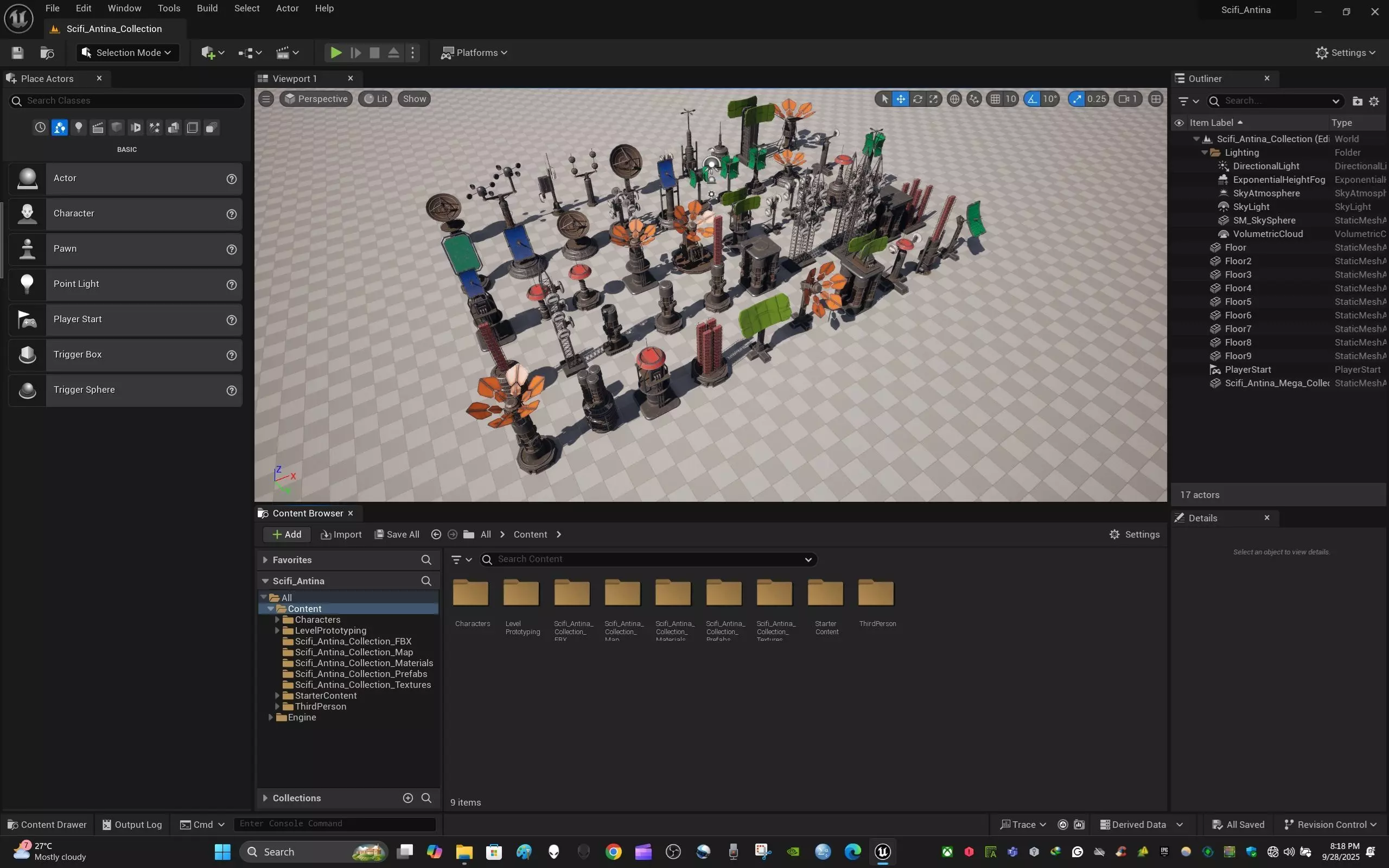 Sci-Fi Antenna Mega Collection Pack Low-poly 3D model_2