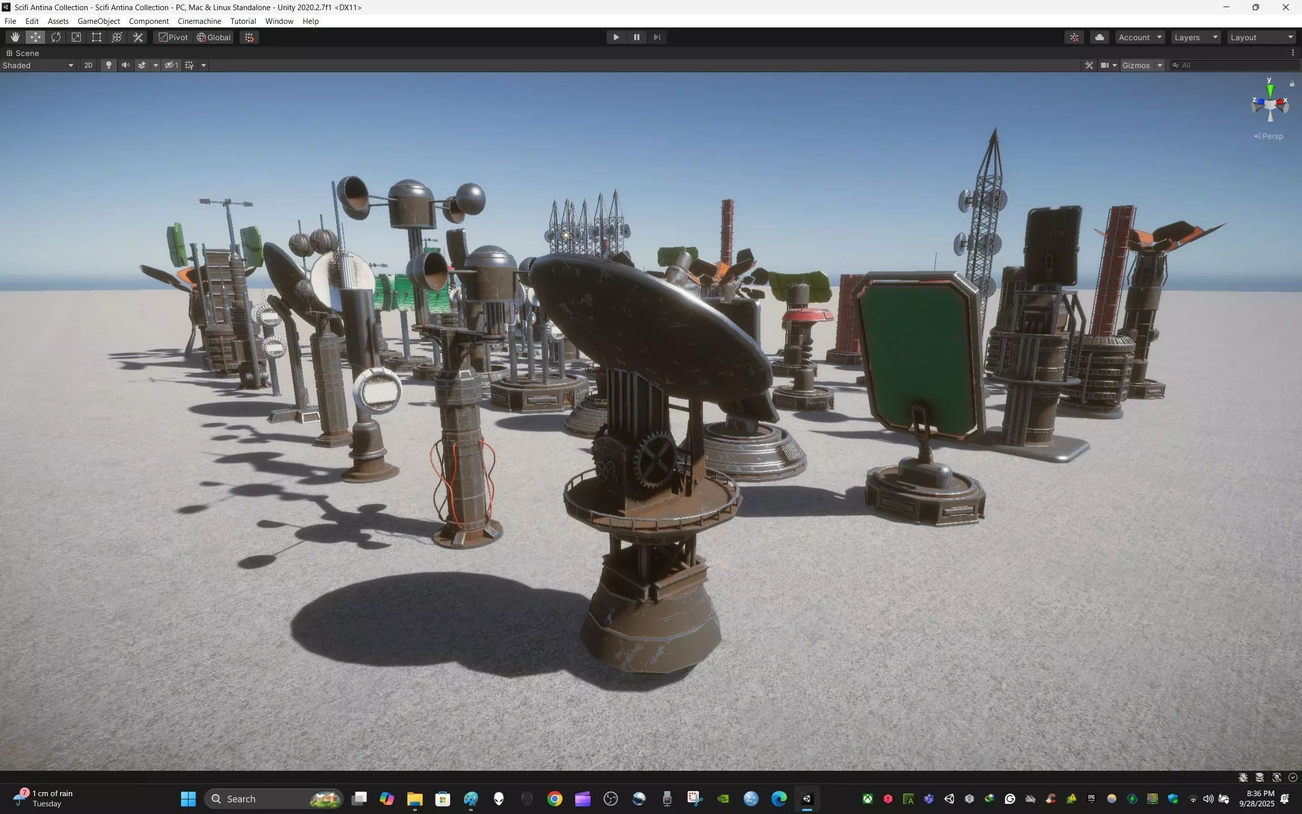 Sci-Fi Antenna Mega Collection Pack Low-poly 3D model_24