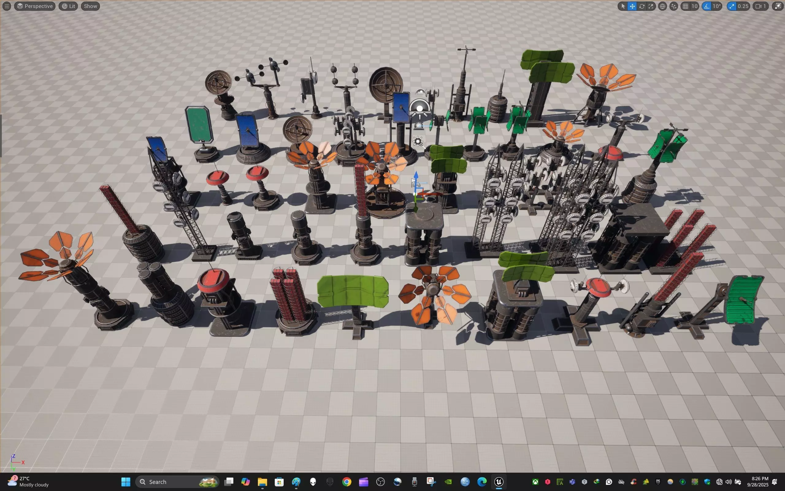 Sci-Fi Antenna Mega Collection Pack Low-poly 3D model_12