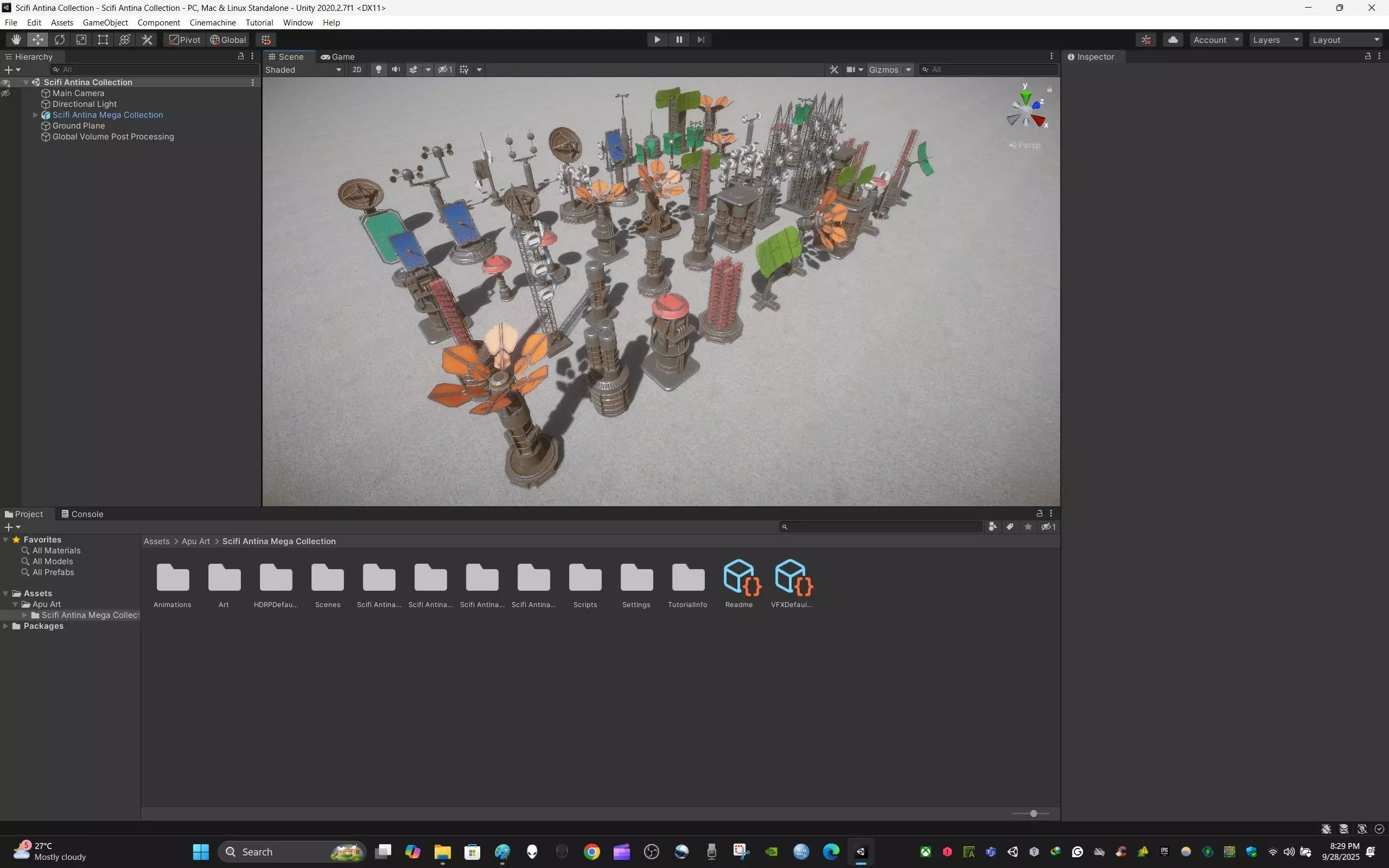 Sci-Fi Antenna Mega Collection Pack Low-poly 3D model_13