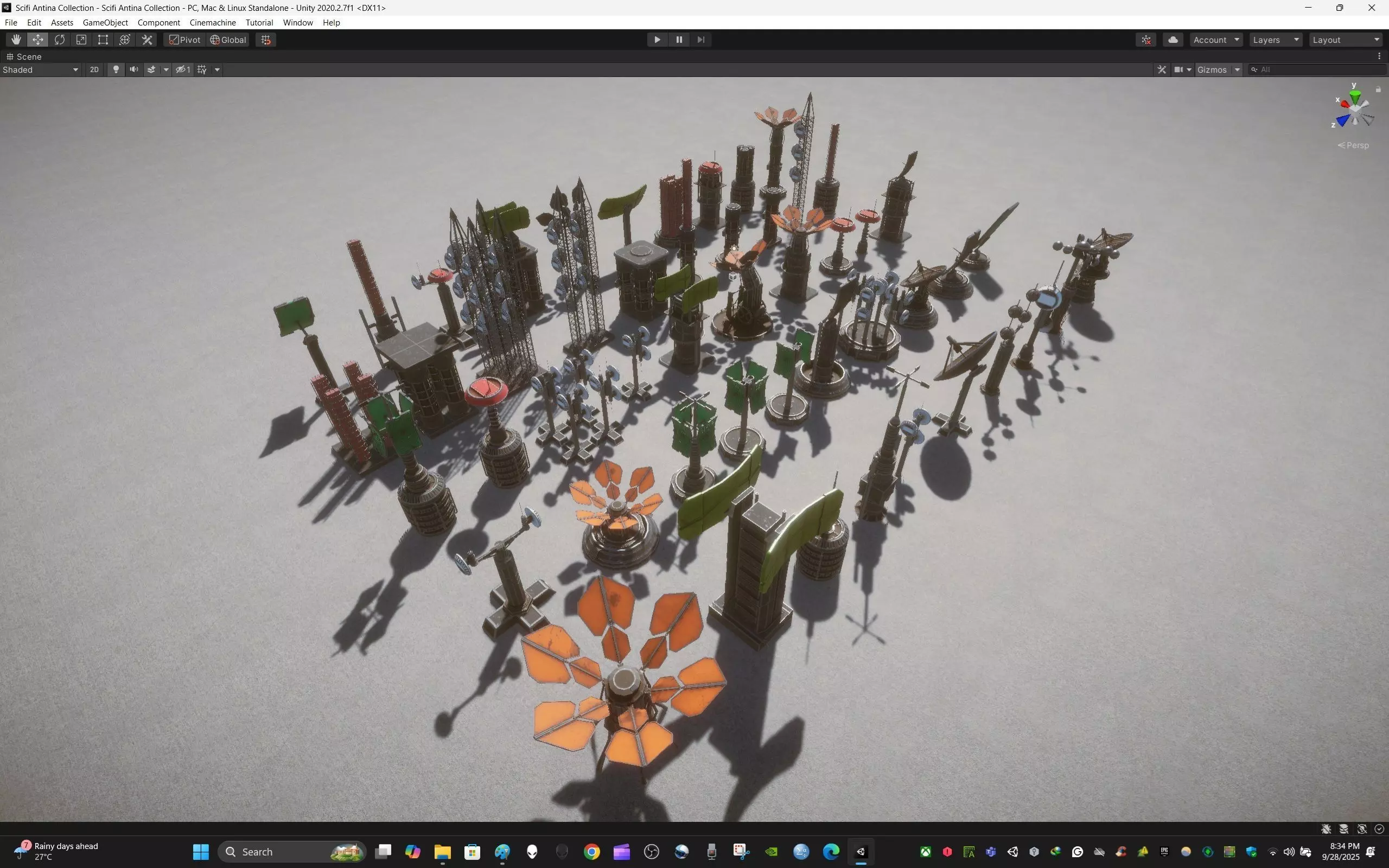 Sci-Fi Antenna Mega Collection Pack Low-poly 3D model_19