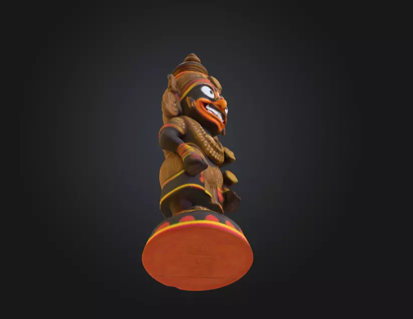 Traditional Jagannath Murti Puri Temple 3D print model_12