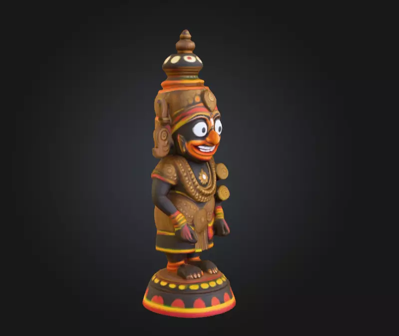 Traditional Jagannath Murti Puri Temple 3D print model_1