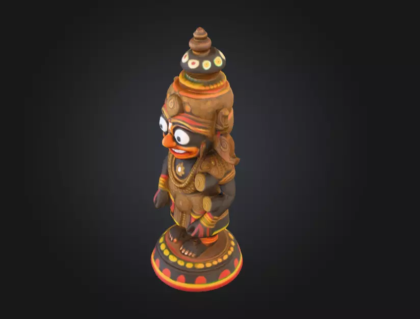 Traditional Jagannath Murti Puri Temple 3D print model_8