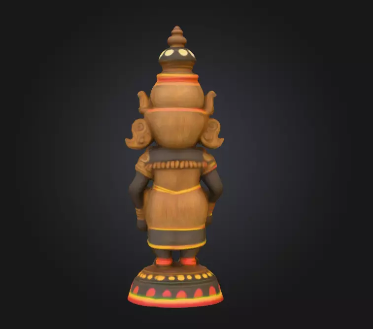 Traditional Jagannath Murti Puri Temple 3D print model_4