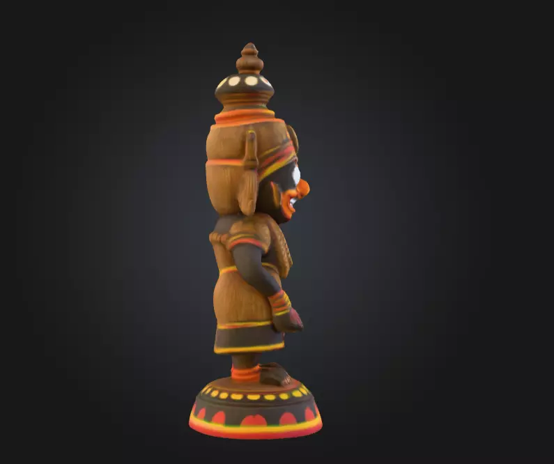Traditional Jagannath Murti Puri Temple 3D print model_2