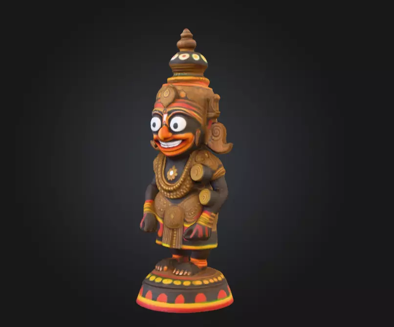 Traditional Jagannath Murti Puri Temple 3D print model_6
