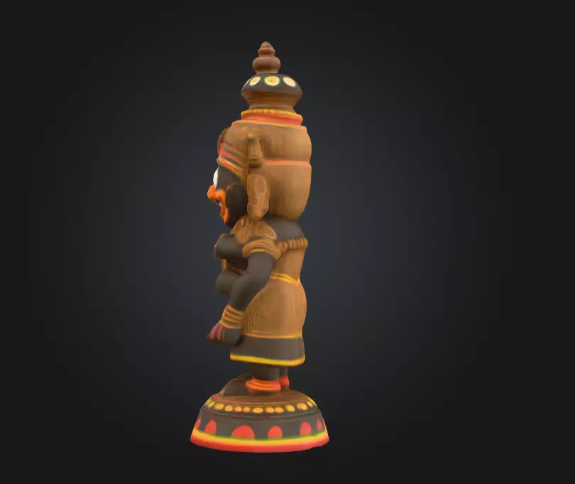 Traditional Jagannath Murti Puri Temple 3D print model_5