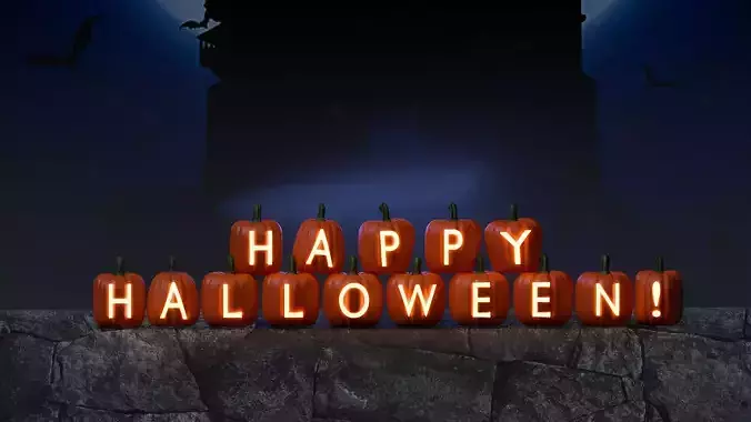 Halloween Pumpkin 3D Alphabet Pack 