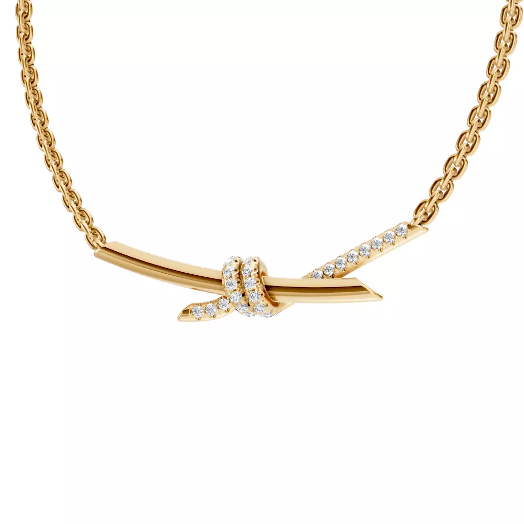 Tiffany Knot Necklace 3D print model_1