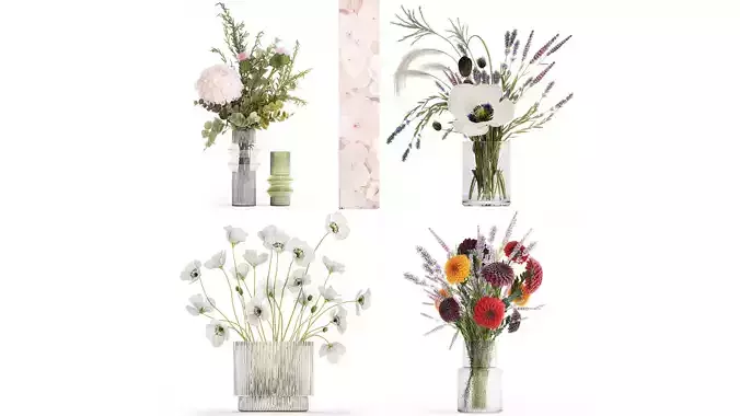 Seealistic Bouquets Flowers Hydrangea Poppy Branch 640