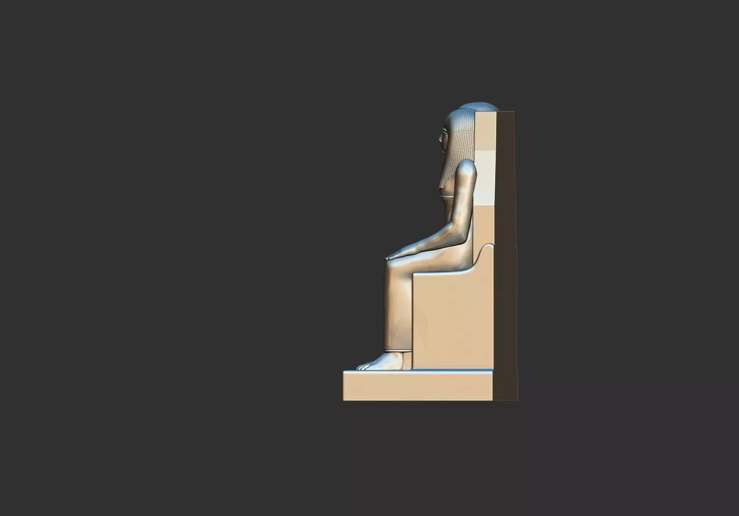 Sennefer and Senay Egyptian Statue 3D Printable Model 3D print model_3