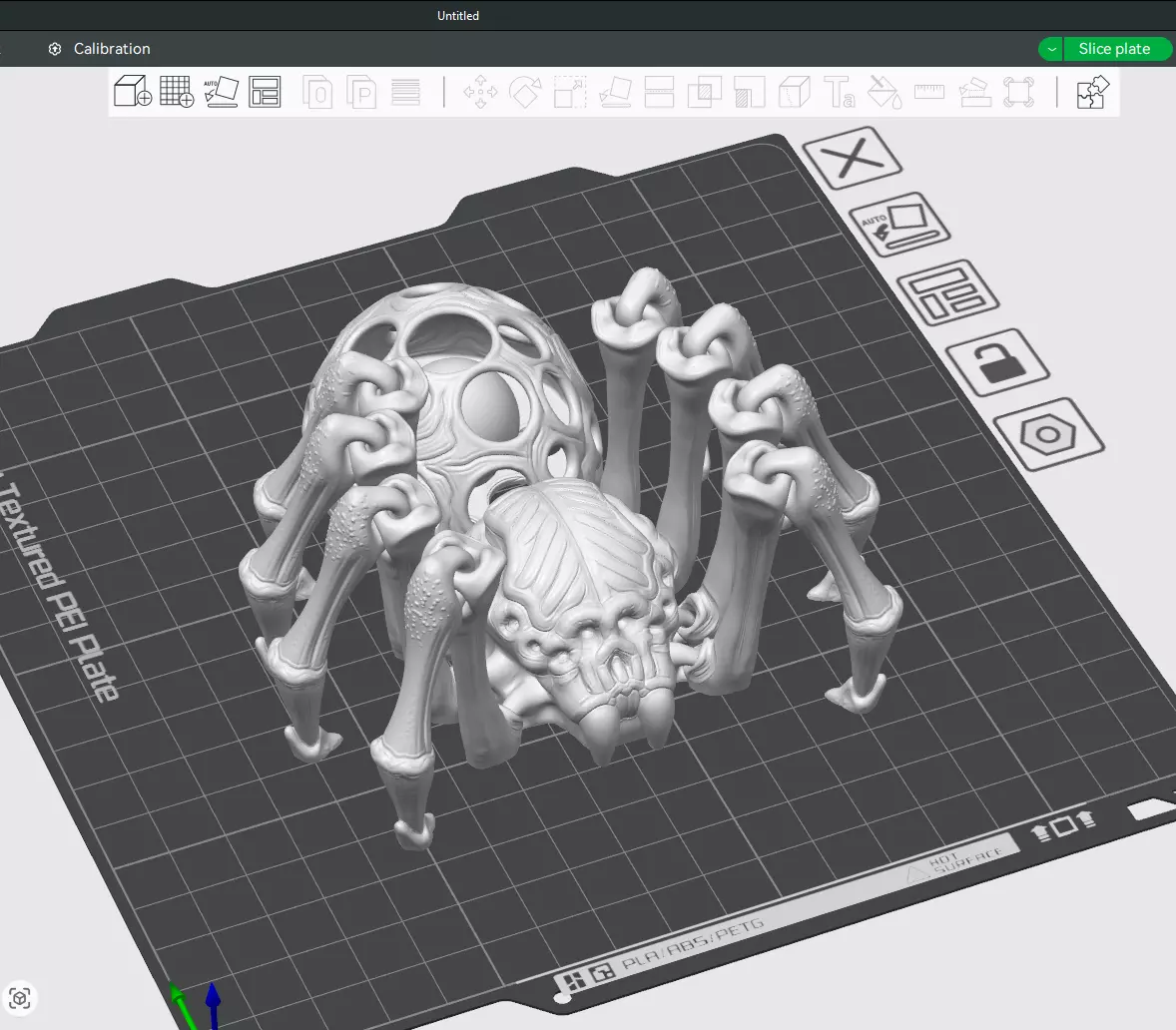 Flexi Skeleton Spider 3D Printable Rattle Toy STL 3D print model_5