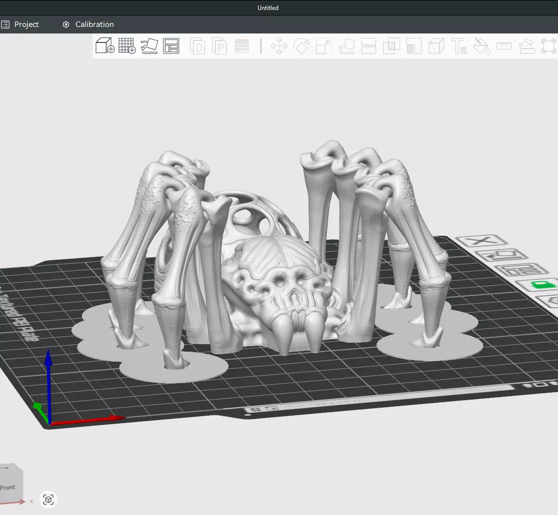 Flexi Skeleton Spider 3D Printable Rattle Toy STL 3D print model_4