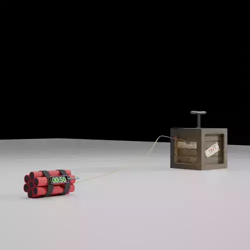 Game Ready Cartoon TNT Bomb Prop for AR VR  Low Poly 