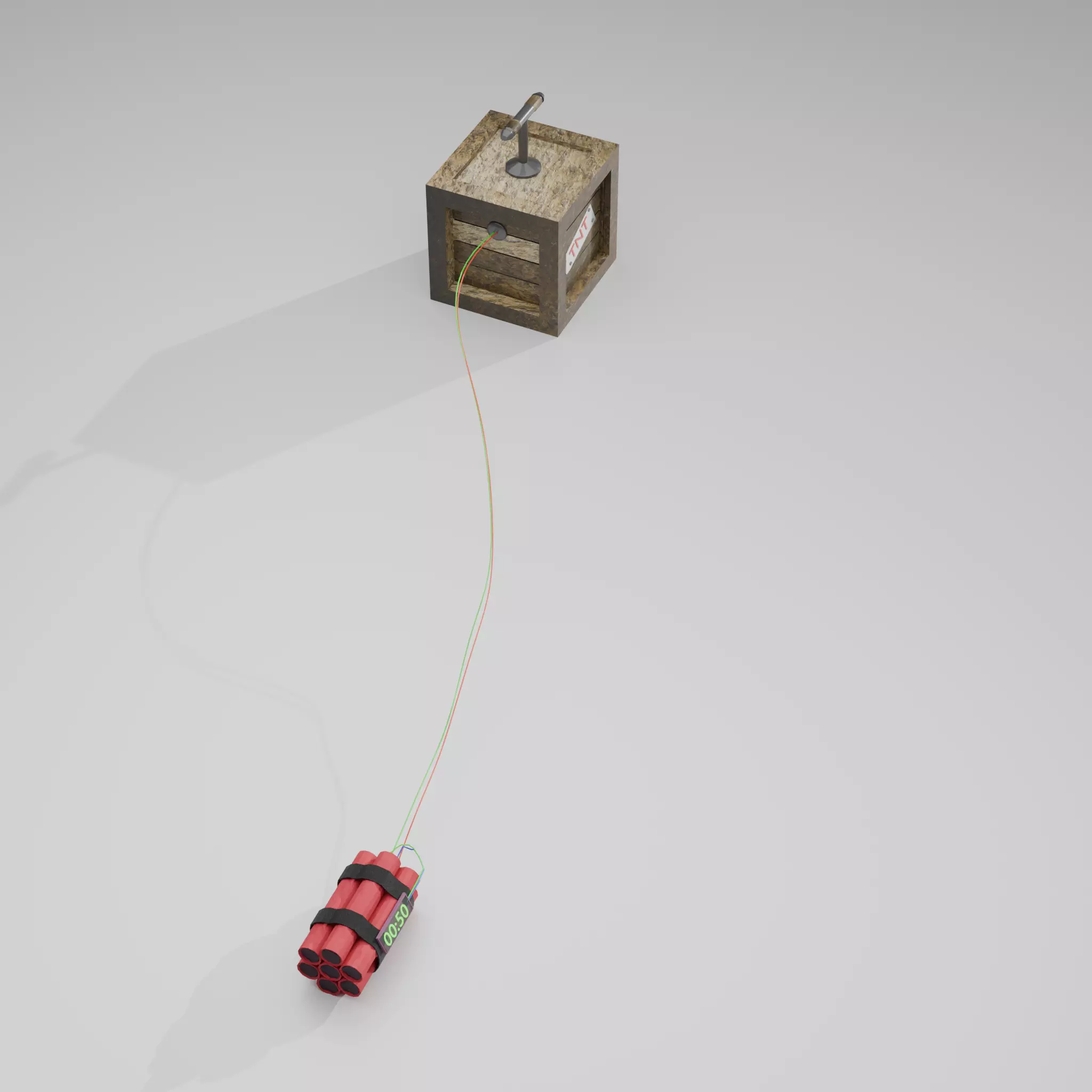 Game Ready Cartoon TNT Bomb Prop for AR VR Low Poly Low-poly 3D model_5