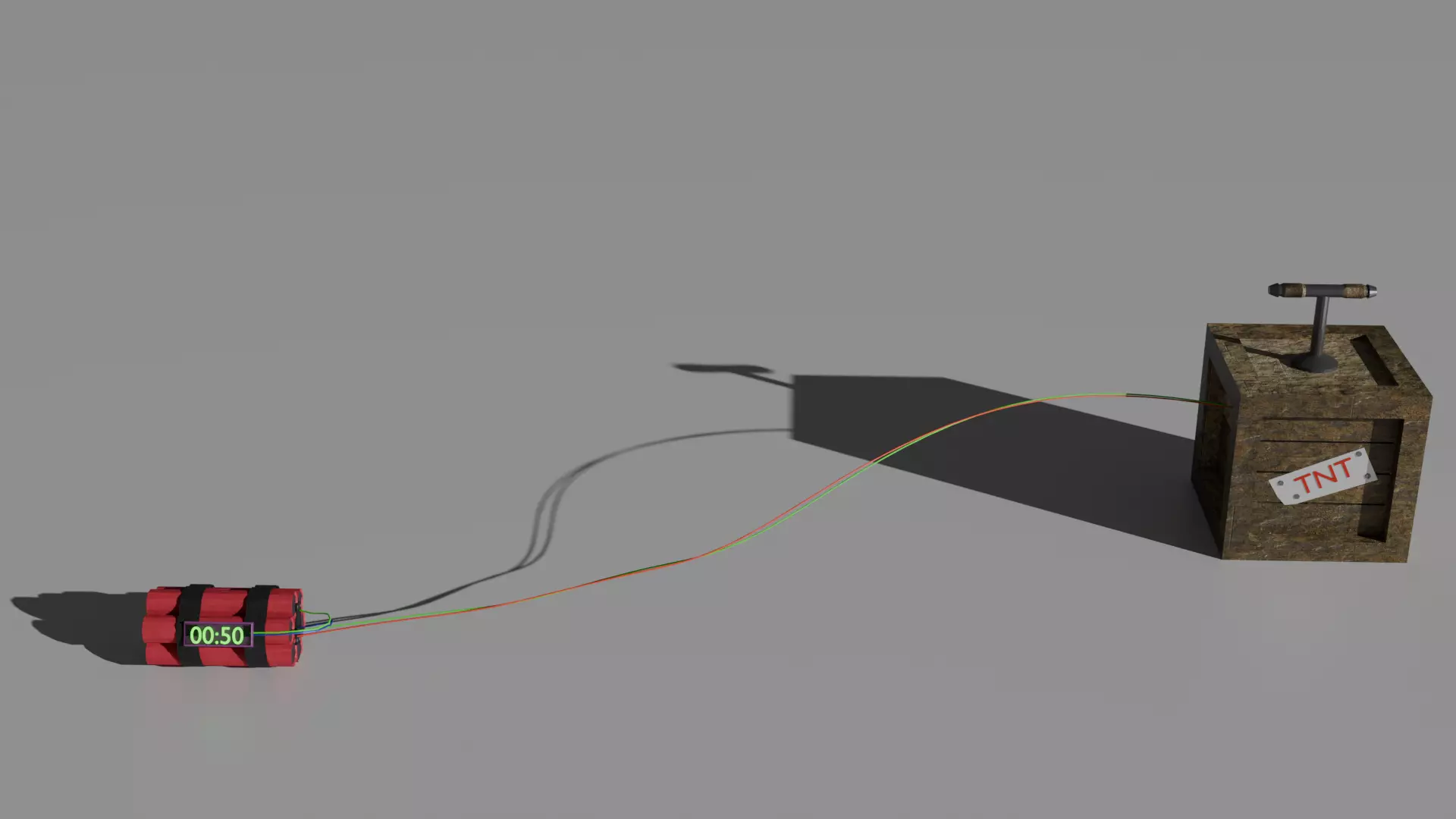 Game Ready Cartoon TNT Bomb Prop for AR VR Low Poly Low-poly 3D model_1