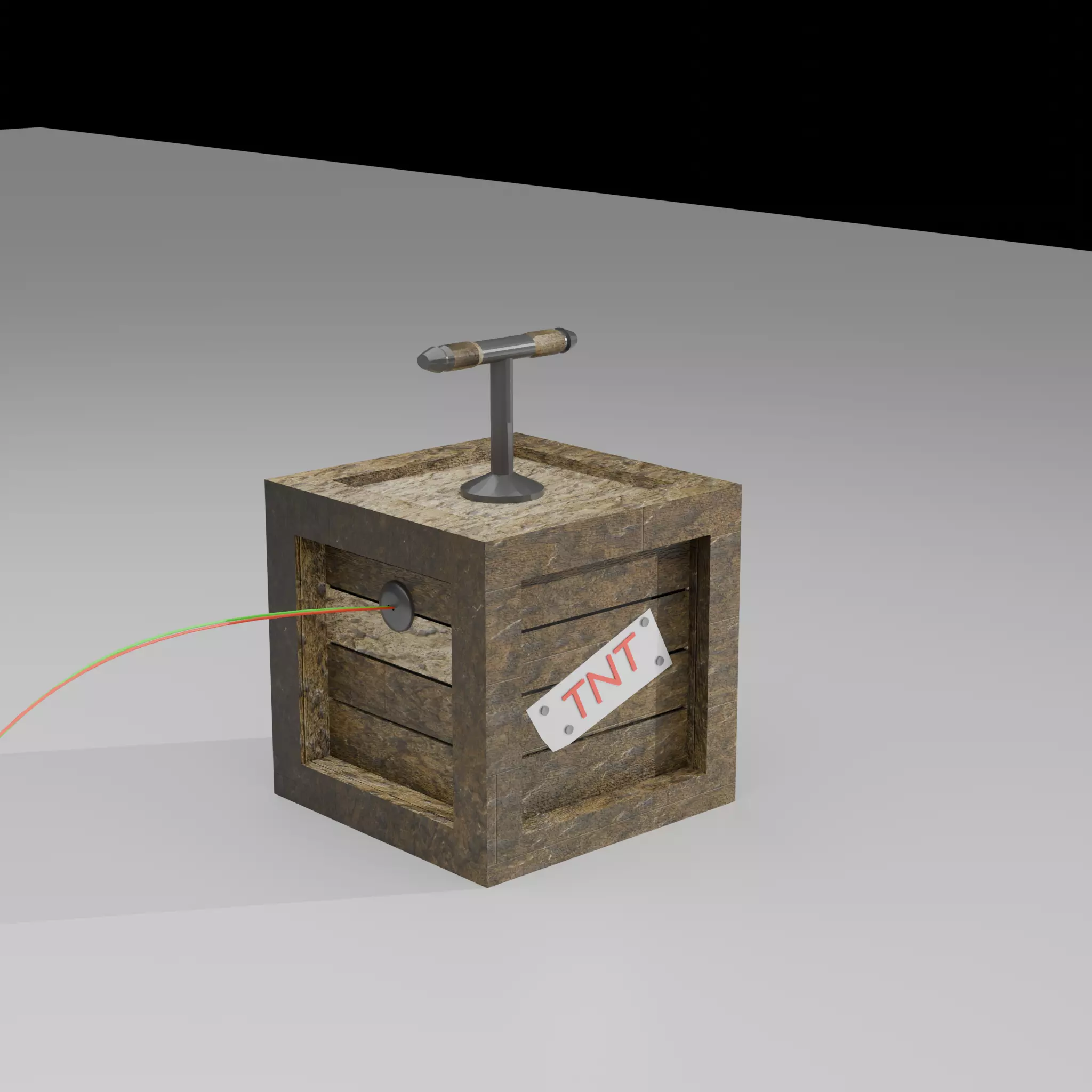 Game Ready Cartoon TNT Bomb Prop for AR VR Low Poly Low-poly 3D model_7