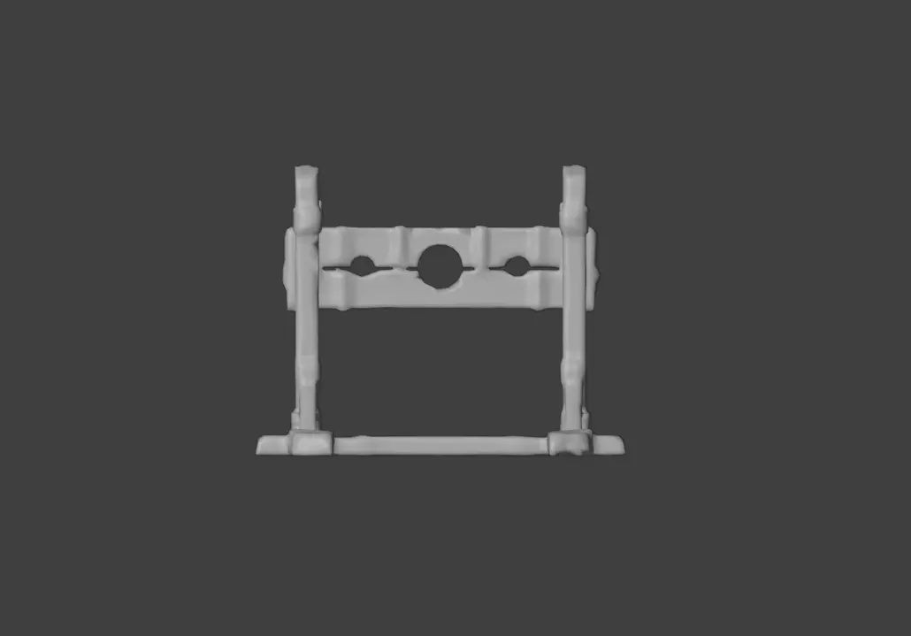 Medieval Stocks Instruments of Justice and Humiliation Low-poly 3D model_14