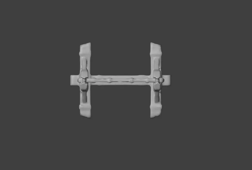 Medieval Stocks Instruments of Justice and Humiliation Low-poly 3D model_17