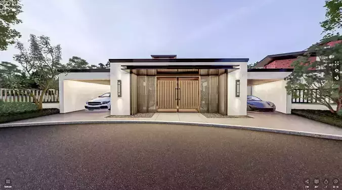 Landscape Model Pack SKP Lumion OBJ Zen Courtyard and Garden