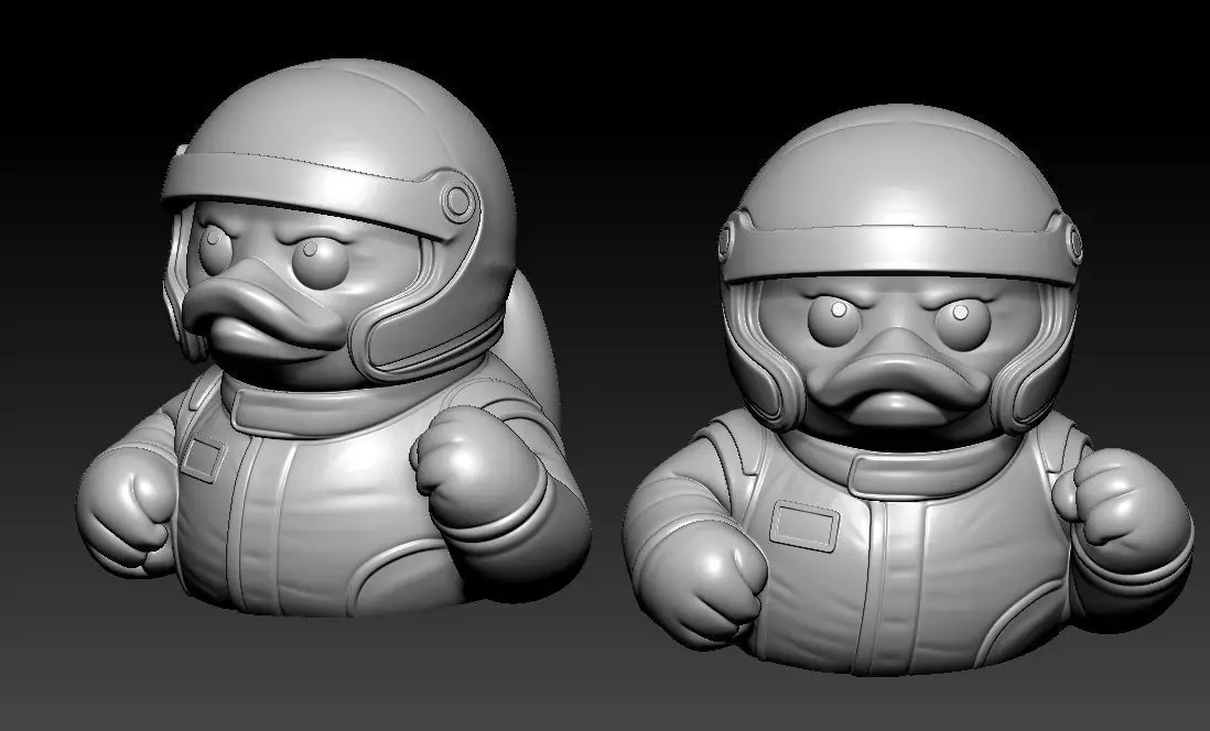 Rubber Duck - F1 racer statue - 3D print 3D print model_3