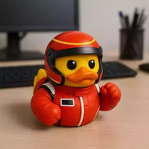 Rubber Duck - F1 racer statue - 3D print
