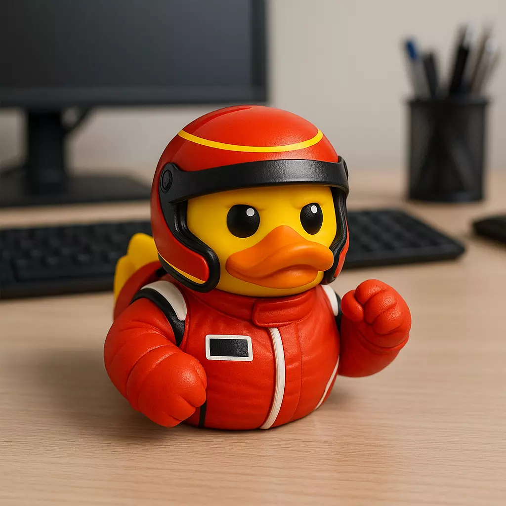 Rubber Duck - F1 racer statue - 3D print 3D print model_0
