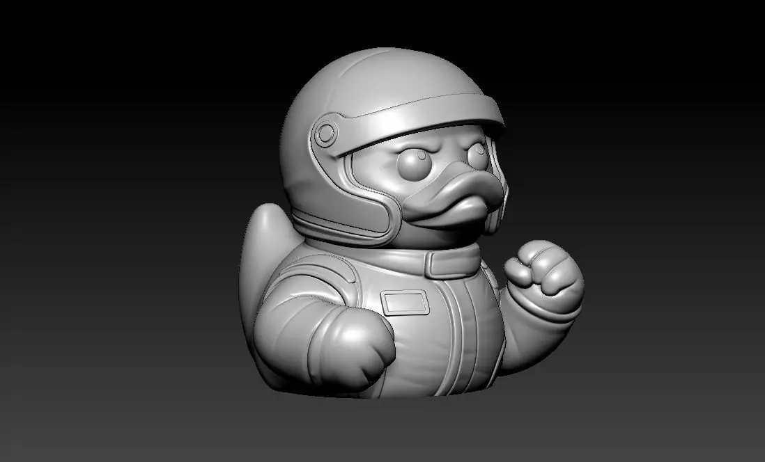 Rubber Duck - F1 racer statue - 3D print 3D print model_2