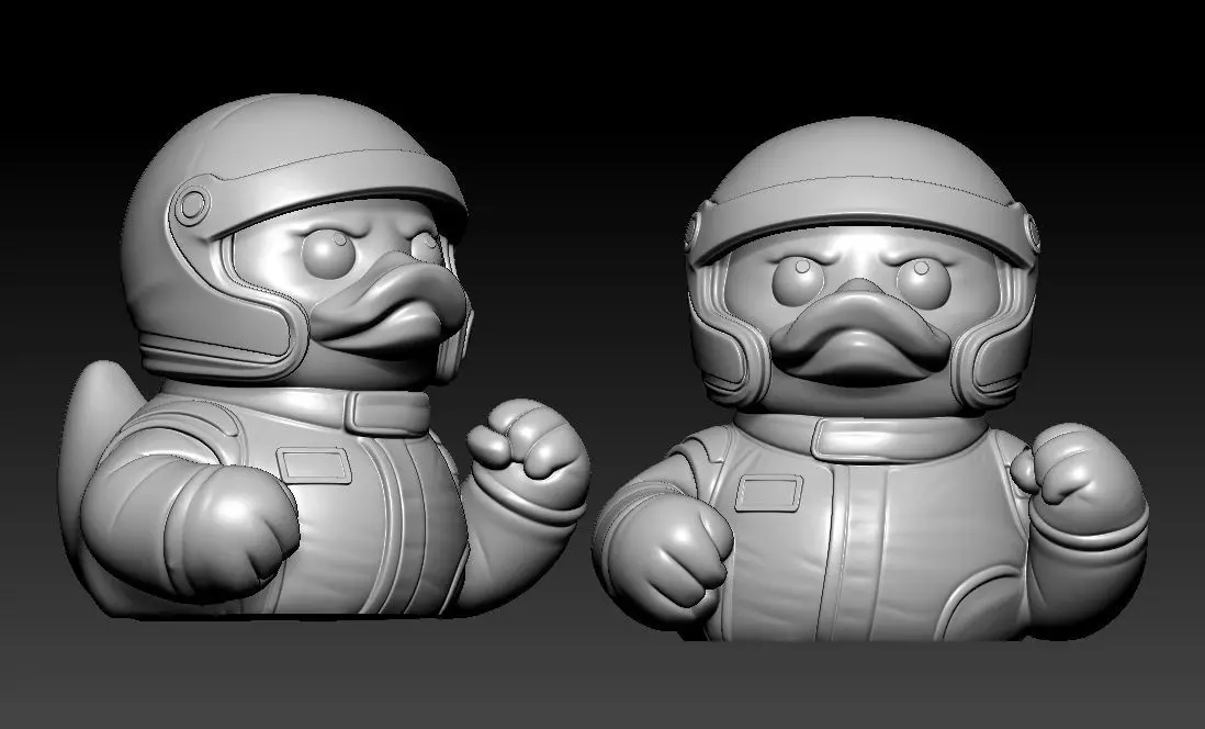 Rubber Duck - F1 racer statue - 3D print 3D print model_1