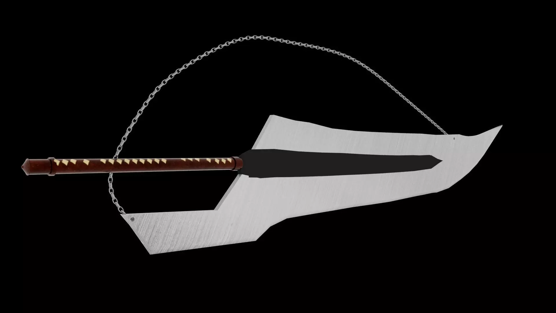 TENSA ZANFETSU SWORD MODEL  Low-poly 3D model_5