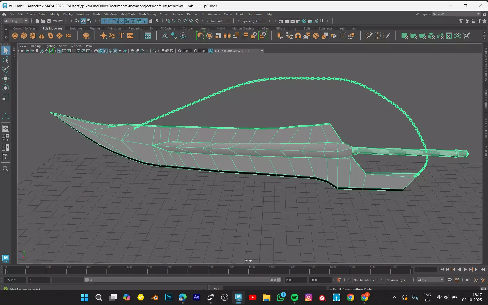 TENSA ZANFETSU SWORD MODEL  Low-poly 3D model_2