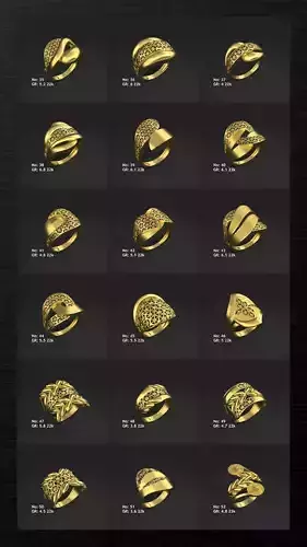NEW 350 Turkish Rings Collection STL available 