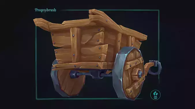 Stylized Cart Prop - Game-Ready Hand-Painted Asset