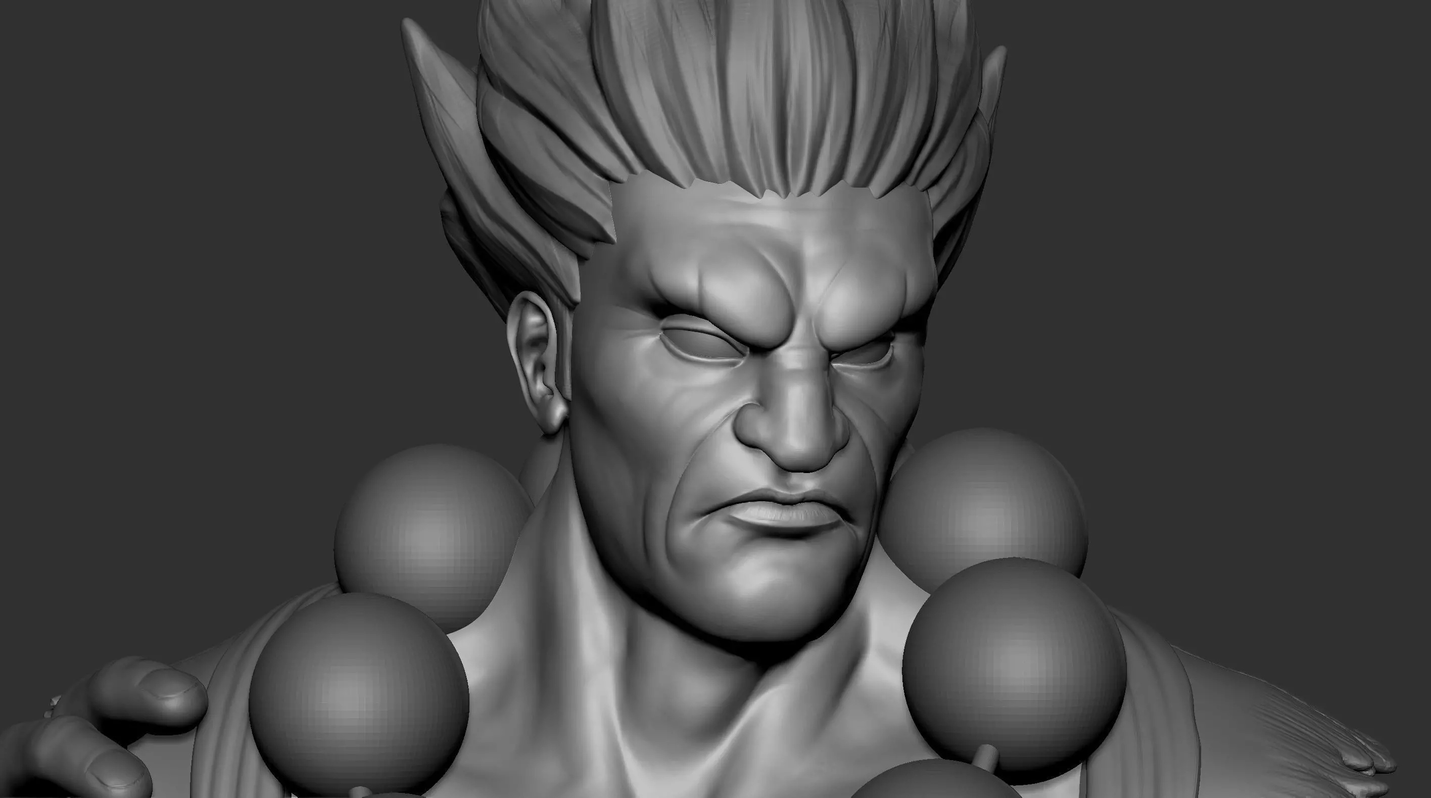 Akuma street fighter  3D print model_4