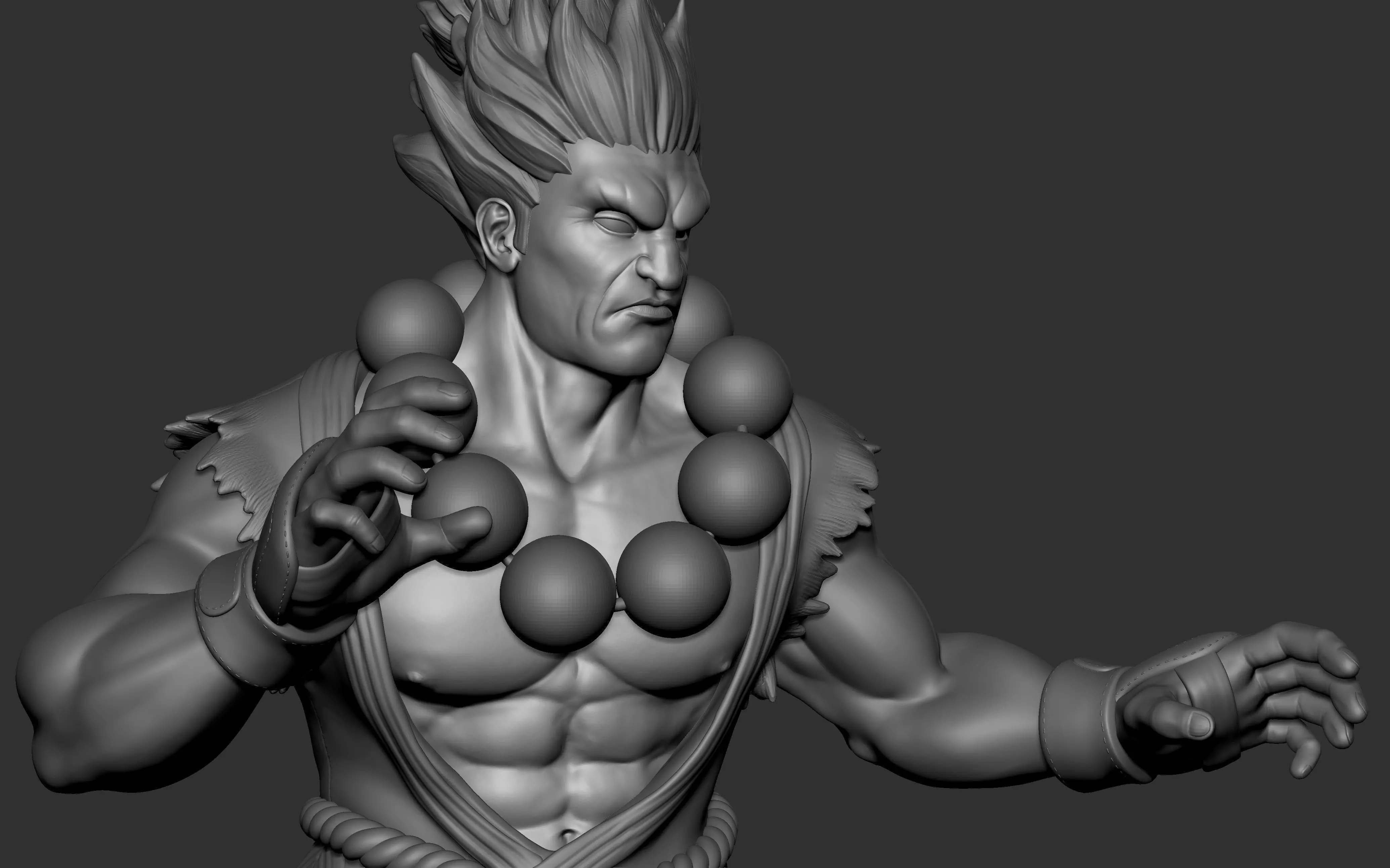 Akuma street fighter  3D print model_0