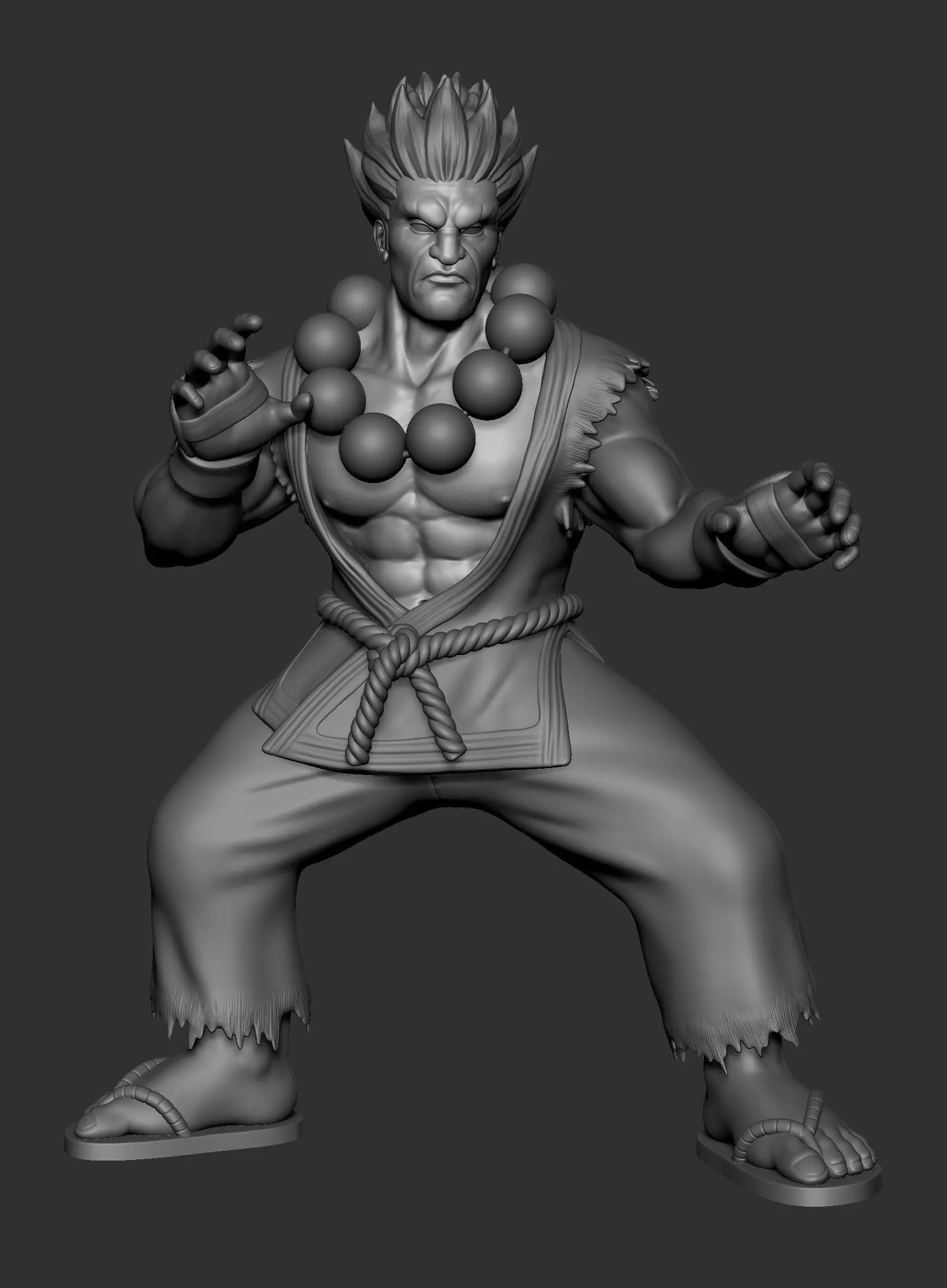 Akuma street fighter  3D print model_7