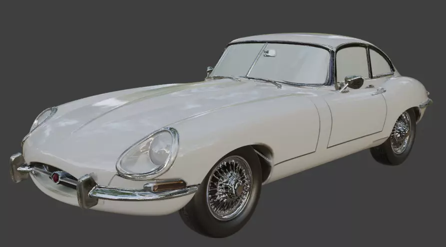 1961 Jaguar E-Type 3D Printable Model 3D print model_0