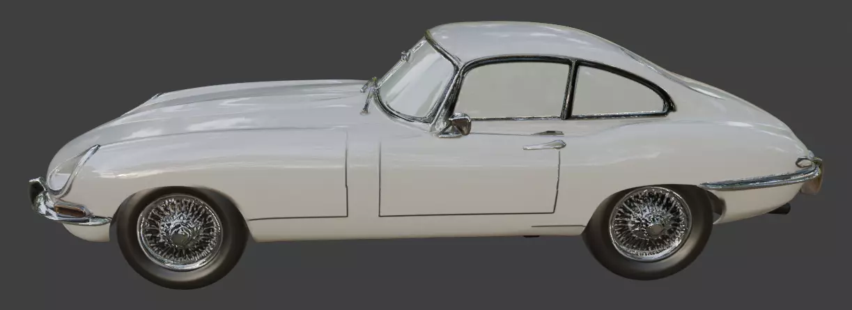 1961 Jaguar E-Type 3D Printable Model 3D print model_2