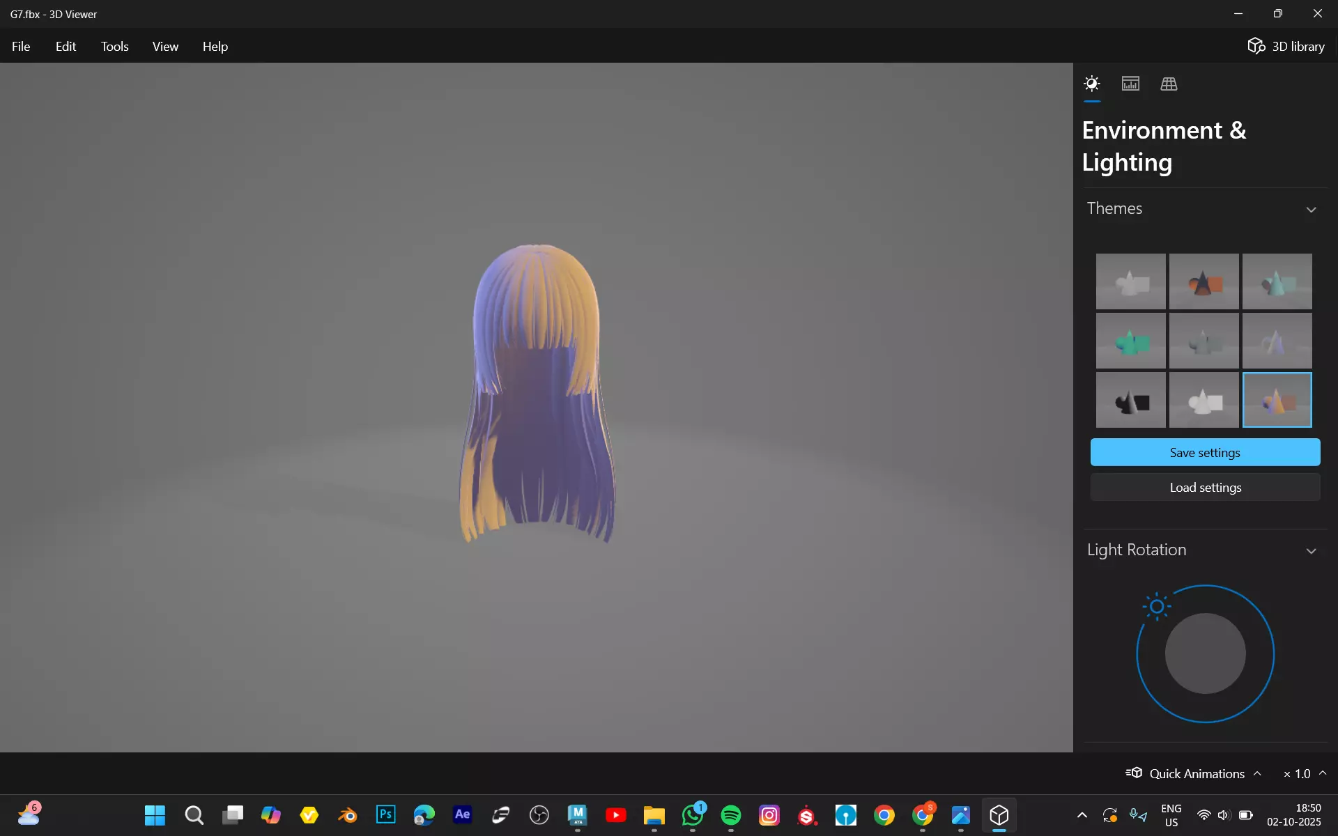 3D HAIR MODEL  Low-poly 3D model_2