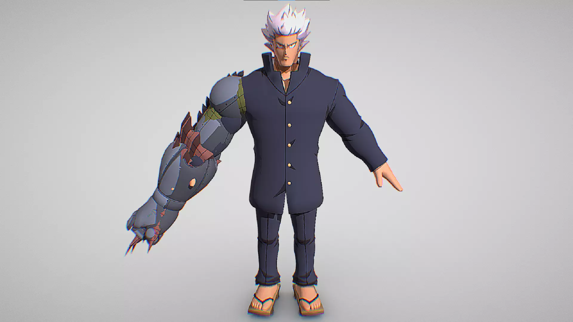 Elfman Strauss - Beast Form - Fairy Tail - Fierce Fight Low-poly 3D model_1