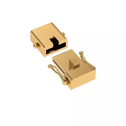 Cuban rectangle clasp