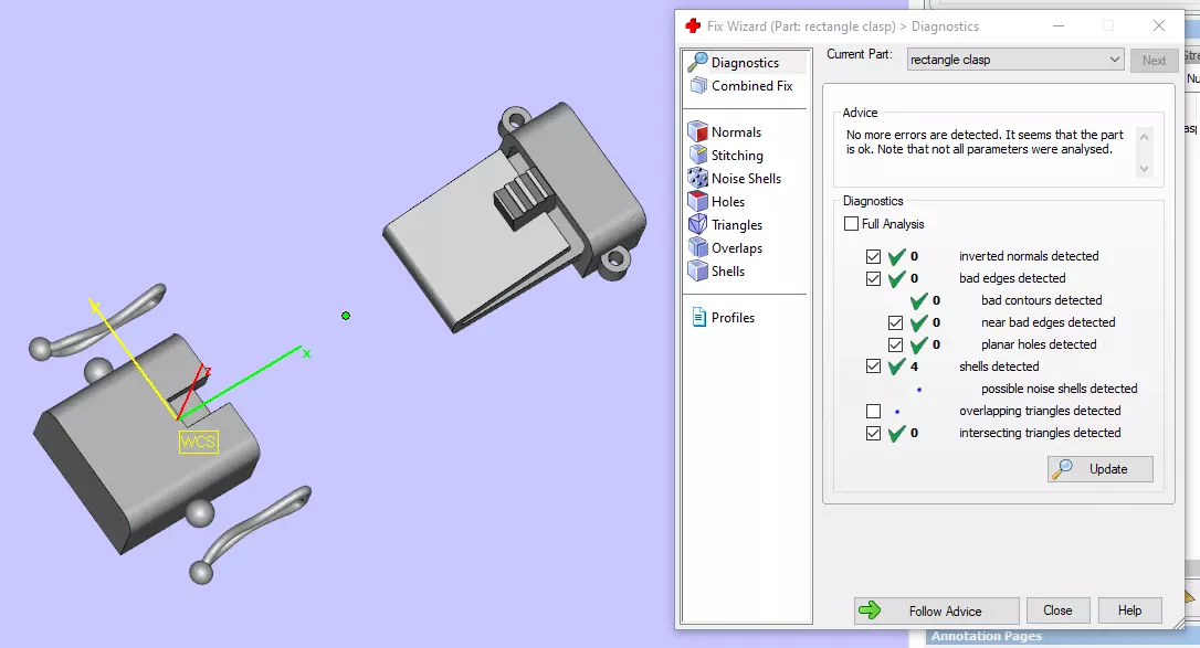 Cuban rectangle clasp 3D print model_8